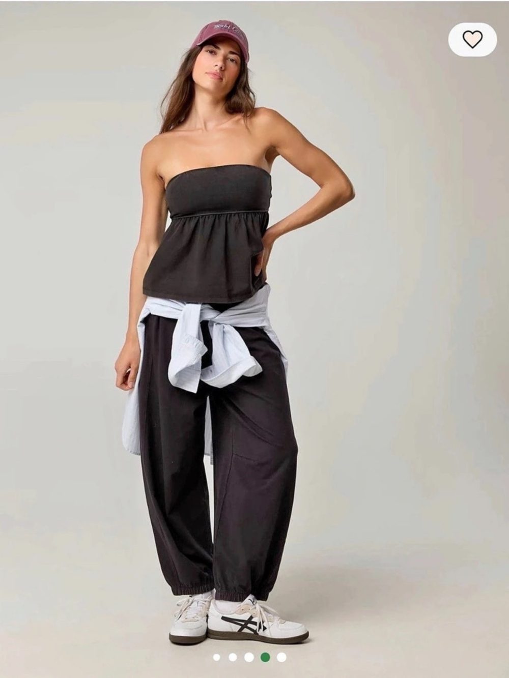 NWOT OFFLINE By Aerie OG Cotton Peplum Tube Top